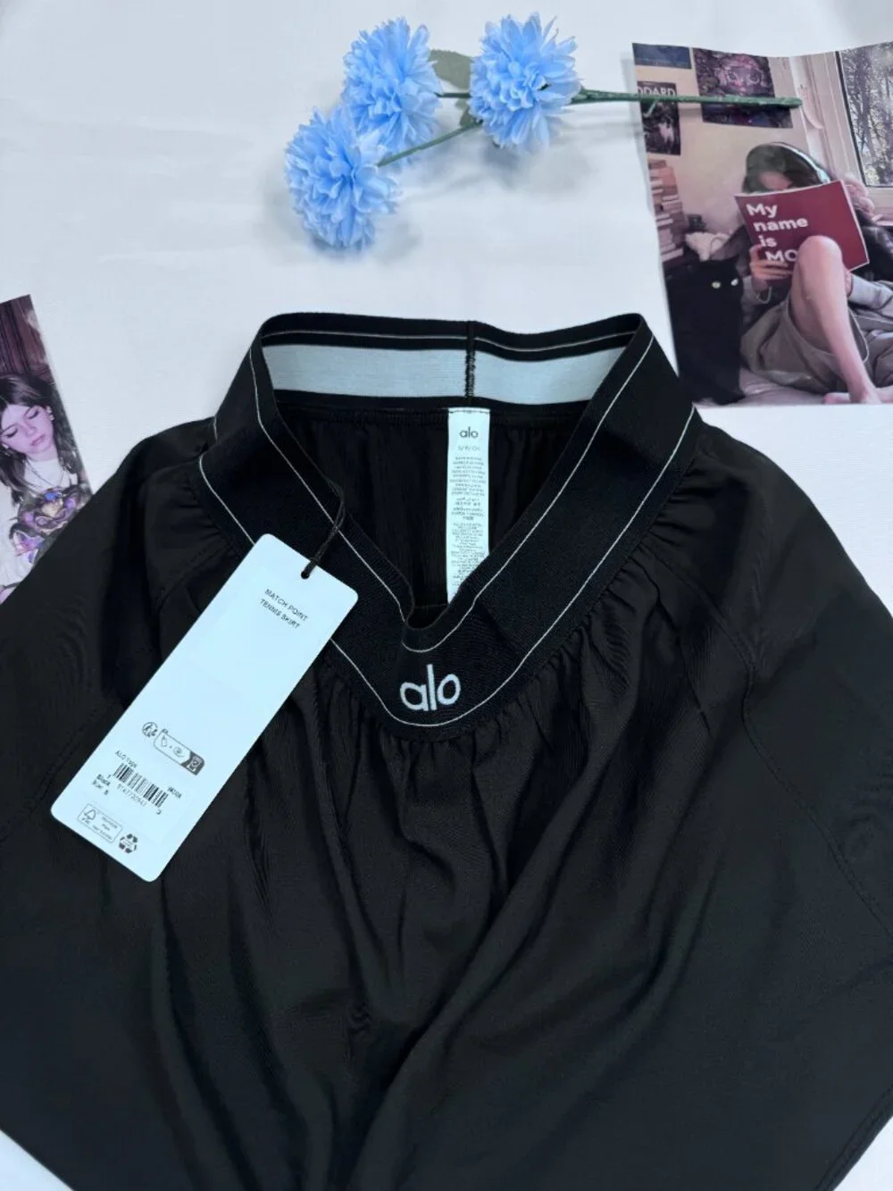 🖤 NWT Alo Yoga Match Point Tennis Skirt Black 🎾 Classic Sporty Skort